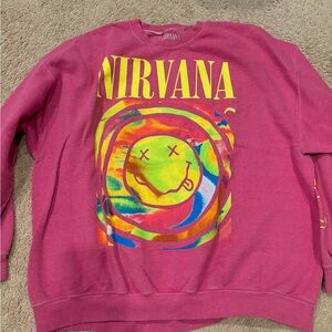 Nirvana Smile Over-dyed Crew Neck Sweatshirt
